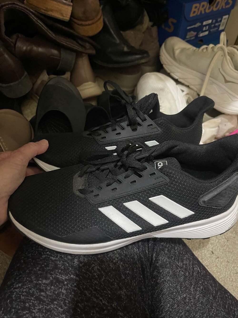 adidas Duramo 9 J Core Black White Sneakers